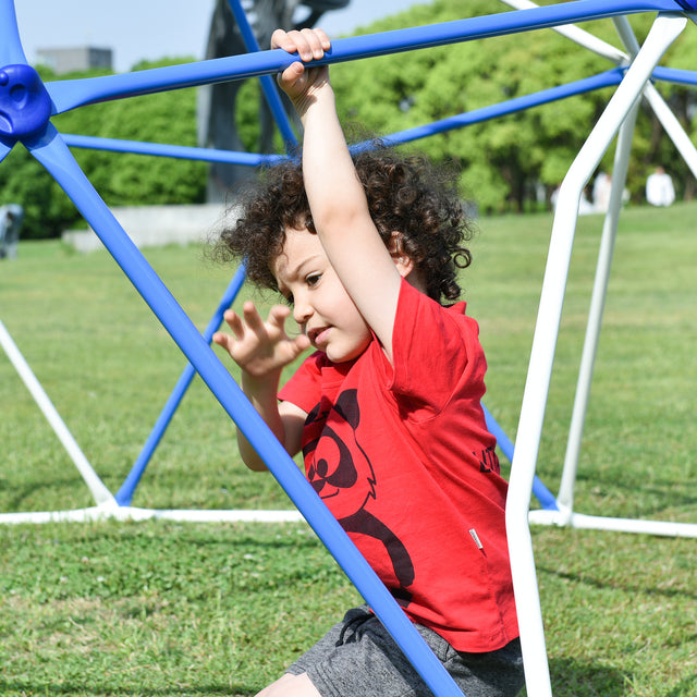 11ft Geometric Dome Climber Play Center, Kids Climbing Dome Tower, Rust & UV Resistant Steel Supporting 900 LBS
