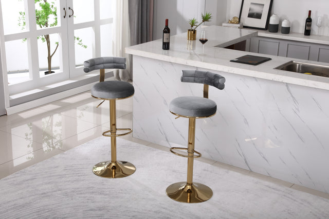 Bar Stools with Back and Footrest Counter Height Dining Chairs (2PCS/CTN)
