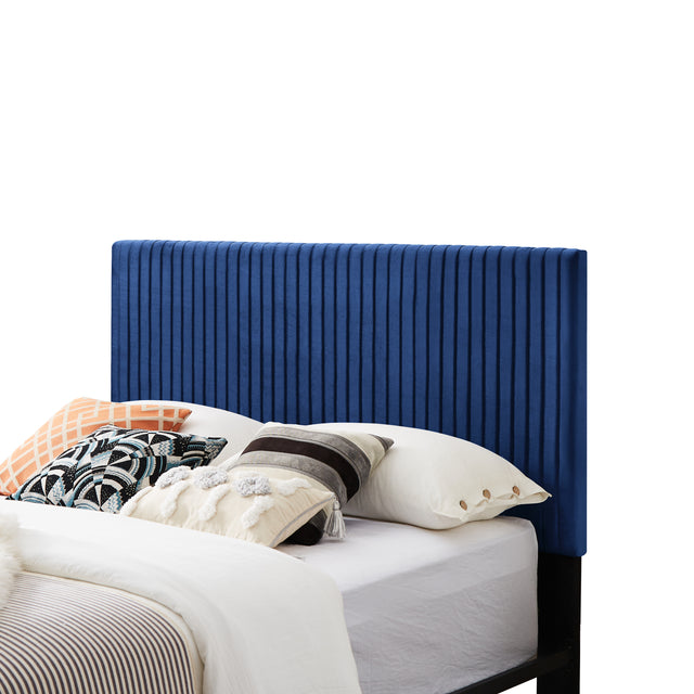B110 Full bed Beautiful line stripe cushion headboard  Strong iron frame with high temperature paint