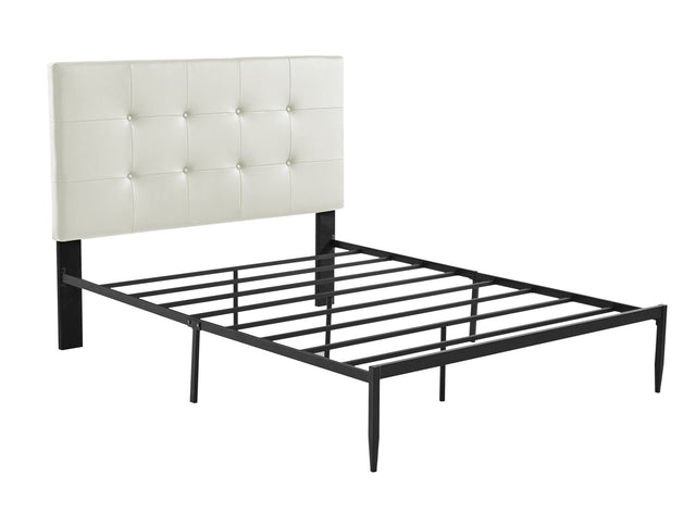 B112 Queen bed PVC cover haedboard with Sponge interlayer.  Strong iron frame with high temperature paint