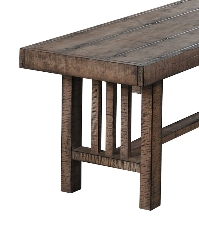 Rustic Design 1pc Bench Distressed Light Brown Finish Wooden Dining Furniture