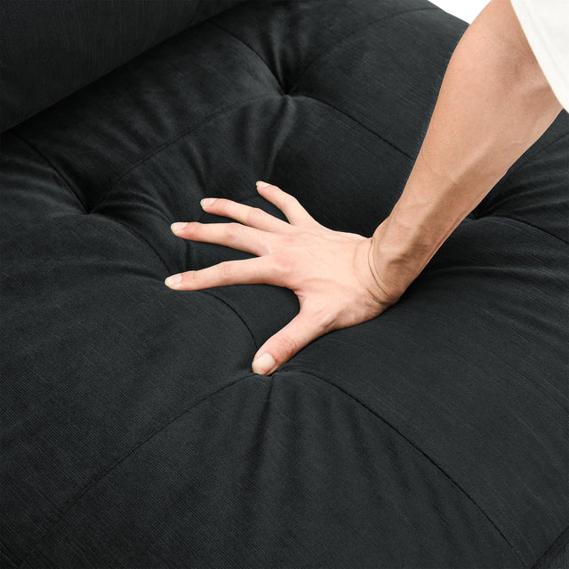 U shape Modular Sectional Sofa，DIY Combination，includes Four Single Chair and Two Corner，Black Velvet.