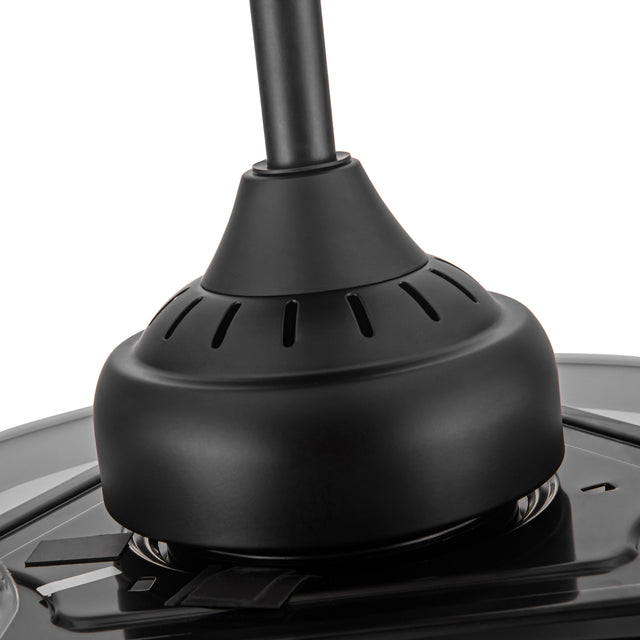 42 In. Intergrated LED Retractable Ceiling Fan with Black Shade Frame