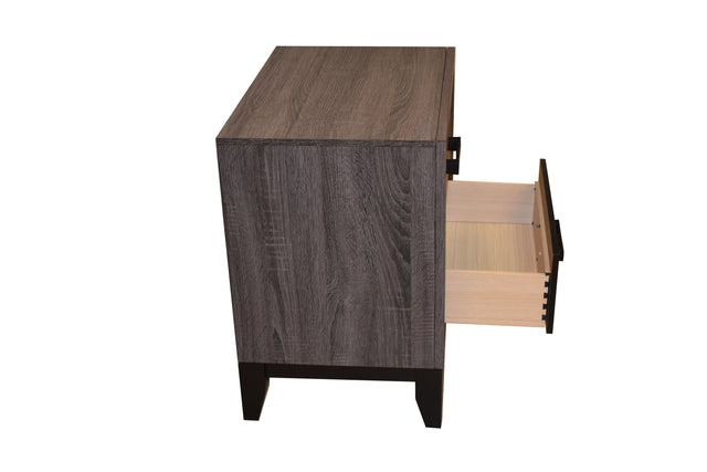 Galaxy Home Contemporary Hudson Made With Wood Nightstand in Gray