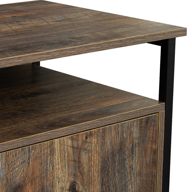 TV Stand ,Modern Wood Universal Media Console with Metal Legs, Home Living Room Furniture Entertainment Center, espresso