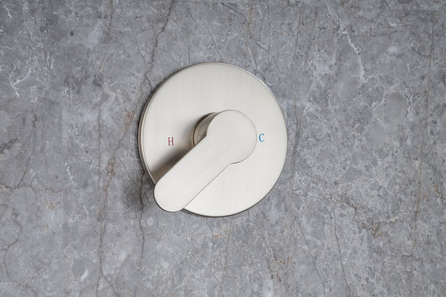 Shower System with Handheld Showerhead & Rain Shower Combo Set. High Pressure 35-Function Dual 2 in 1 Shower Faucet, patented 3-way Water Diverter in All-Brushed Nickel （Valve Include）