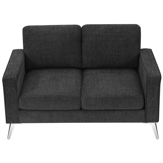 [VIDEO provided] [New]Modern 3-Piece Sofa Sets with Sturdy Metal Legs,Linen Upholstered Couches Sets Including 3-Seat Sofa, Loveseat and Single Chair for Living Room Furniture Set (1+2+3 Seat)