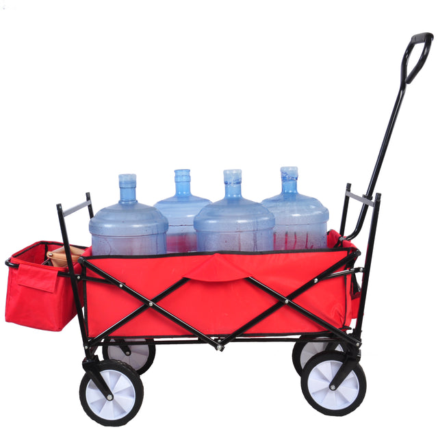 Garden Shopping Beach Cart folding wagon（red）