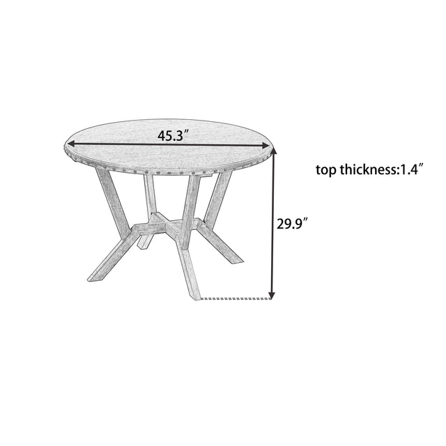 TOPMAX Mid-Century Round Table with Cross Legs for Small Places, Kitchen, Studio, Green