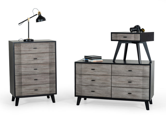Nova Domus Panther Contemporary Grey & Black Chest