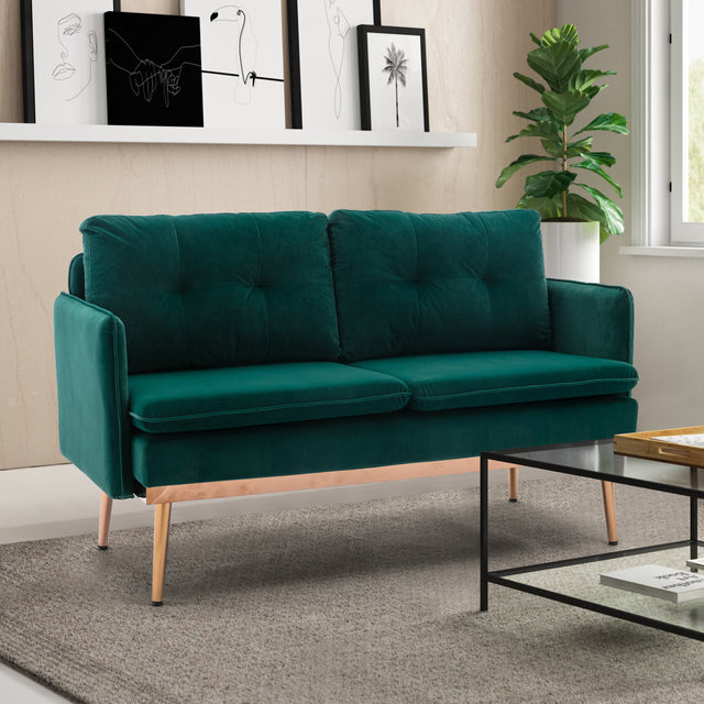 COOLMORE  Velvet  Sofa , Accent sofa .loveseat sofa with Stainless feet