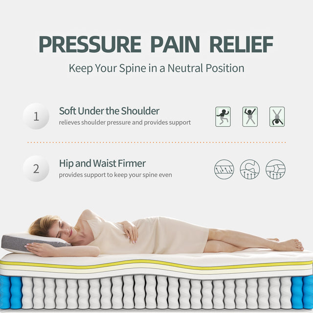 King Mattress,10 Inch Hybrid Tight top Mattress, Memory Foam Pocket Spring Mattress Sleep Supportive & Pressure Relief, Medium Firm Feel Mattress in a Box, CertiPUR-US Certified