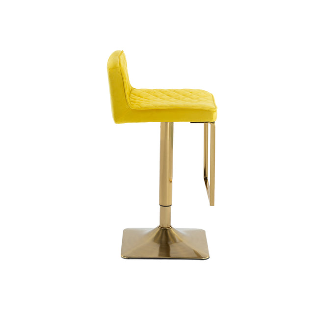 SUPERJARE Bar Stools  - Swivel Barstool Chairs with Back, Modern Pub Kitchen Counter Height，velvet, ( 1pc/ctn )