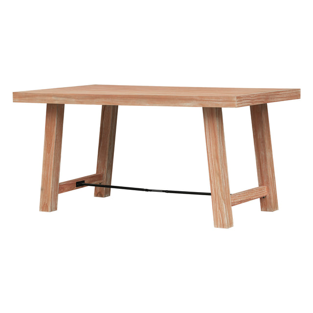 TREXM Wood Dining Table Kitchen Furniture Rectangular Table, Seats up to 6 (Natural Wood Wash)