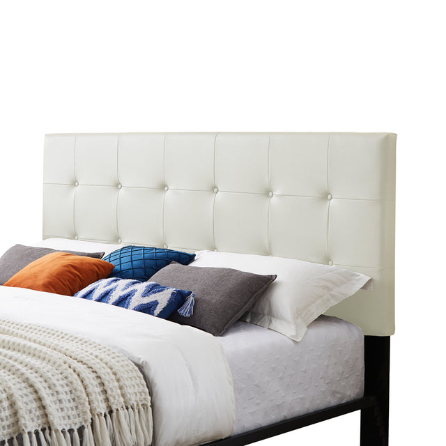 B112 King bed PVC cover haedboard with Sponge interlayer.  Strong iron frame with high temperature paint