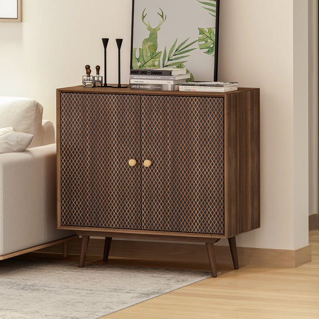 2 door cabinet, with 3D printed elements, for Bedroom, Living Room, Sofa Couch, Hall, Easy Assembly