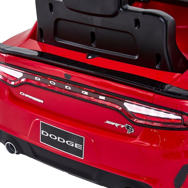 Licensed Dodge Charger，12v Kids ride on car W/Parents Remote Control ,electric cart for kids，Three speed adjustable,Power display, slow start、USB,MP3 ,Bluetooth,LED light、Four wheel suspension