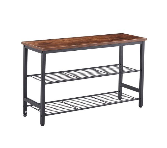 DN 3-Tier Metal Shoe Rack, Modern Multifunctional Shoe Storage Shelf with MDF Top Board, Tigger，1 pc per carton