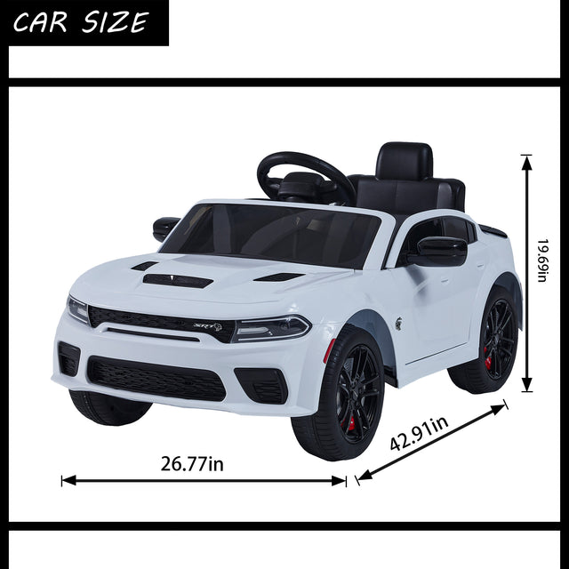Licensed DODGE Charger，12v Kids ride on car W/Parents Remote Control ,electric car for kids,Three speed adjustable,Power display, slow start、USB,MP3 ,Bluetooth,LED light、Four wheel suspension