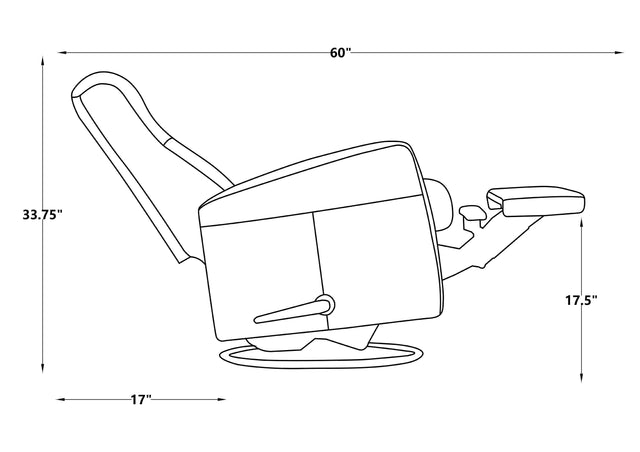 Sofia Handle Manual Glider Swivel Recliner