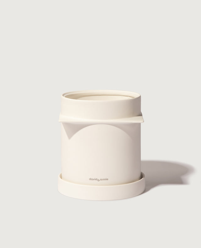 Flower Pots Succulent Pots with Drinage Indoor Round Planter Pots with Saucer White Cactus Planters with Hole Outdoor Graden Pots