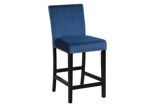 5-piece Counter Height Dining Table Set with One Faux Marble Dining Table and Four Upholstered-Seat Chairs,for Kitchen and Living room,Table : 42"L x42"Wx36"H,Chair:18.5"Wx23.2"Dx39.8"H,  Blue