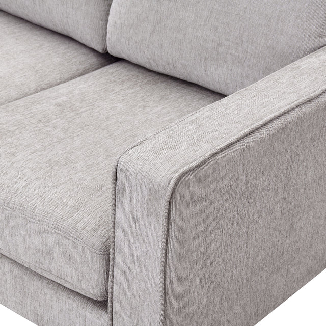 [VIDEO provided] [New]Modern 3-Piece Sofa Sets with Sturdy Metal Legs,Chenille Upholstered Couches Sets Including 3-Seat Sofa, Loveseat and Single Chair for Living Room Furniture Set (1+2+3 Seat)