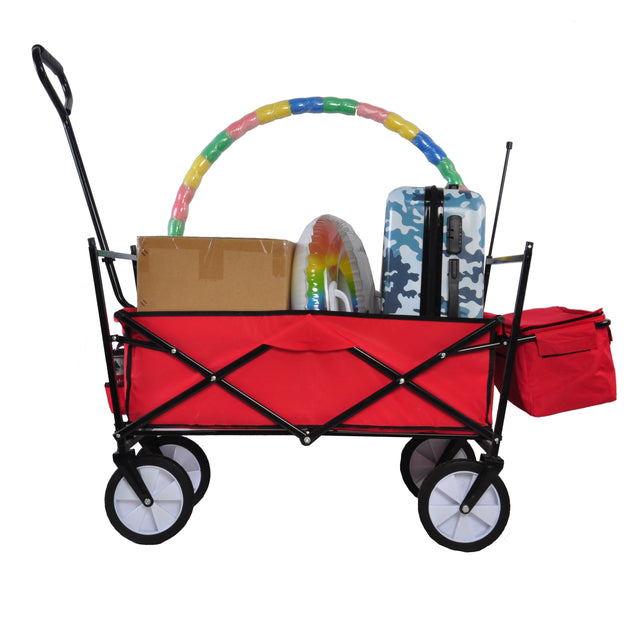 Garden Shopping Beach Cart folding wagon（red）
