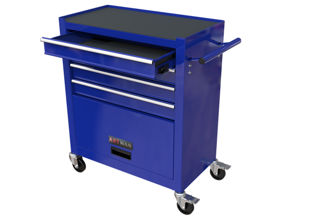 4 DRAWERS BLUE TOOL CABINET WITH TOOL SETS