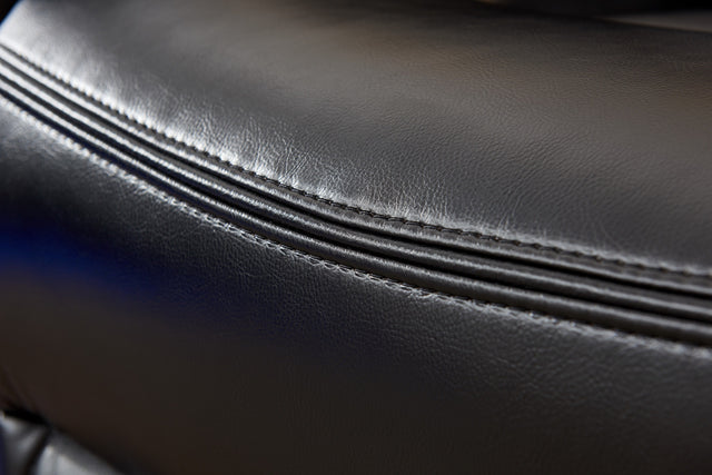 Power reclining Sectional W/LED strip Black Color