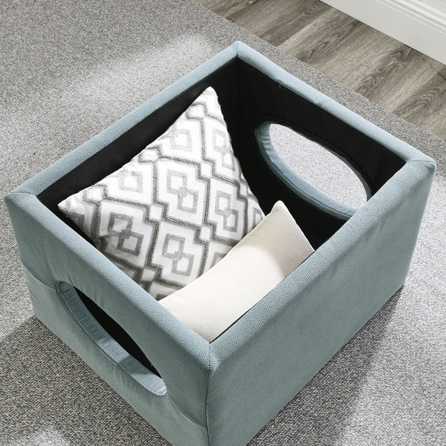 [Video] Welike Waterproof, oil-proof, scratch-proof 25"W Modern design hollow storage ottoman, upholstery, coffee table, two small footstools, easy storage and wide use