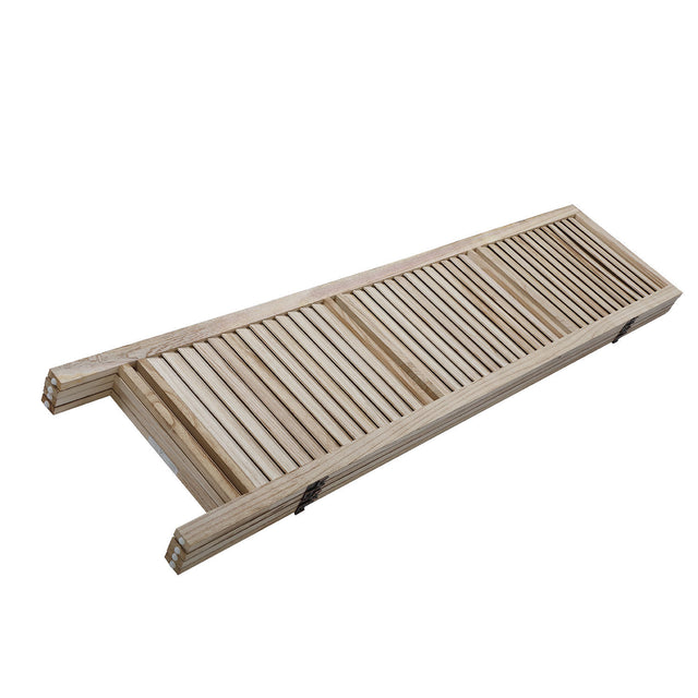 Sycamore wood 4 Panel Screen Folding Louvered Room Divider with shelving board- light burn