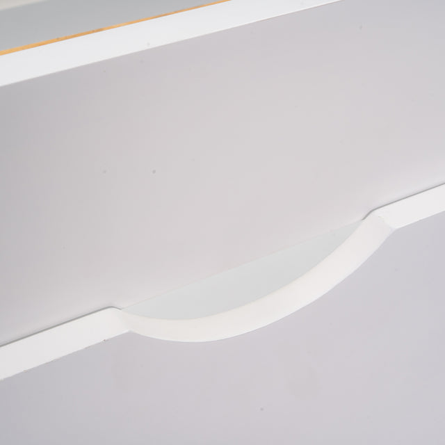 Twin Size Platform Bed with Drawer, White(New SKU:WF288467AAK)