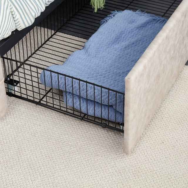 Upholstered Storage Bed Frame with 4 Drawers and Adjustable Headboard, Square Stitched Button Tech cloth, Platform Beds Frame with Wood Slat Support, No Box Spring Needed, Queen Size, Beige