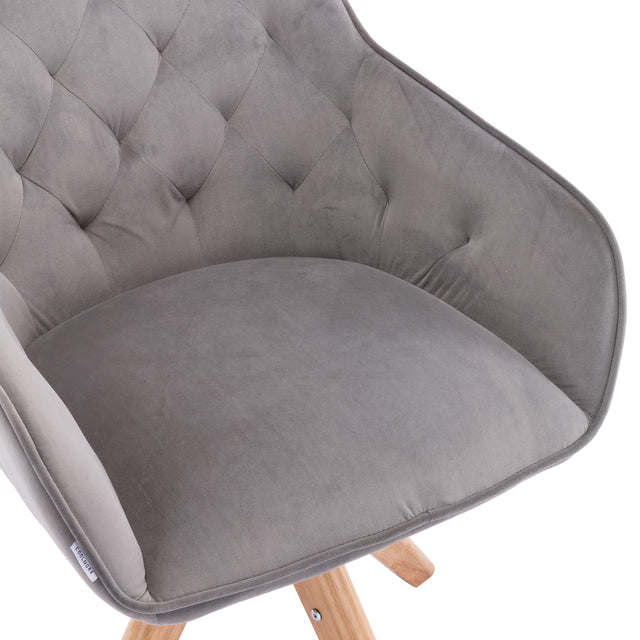 COOLMORE Solid Wood Tufted Upholstered Armless home office  chair