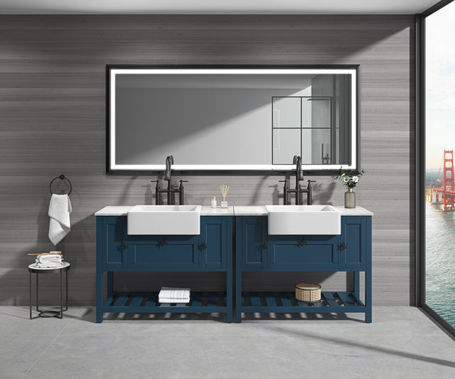 LTL needs to consult the warehouse address88 in. W x 38 in. H Oversized Rectangular Black Framed LED Mirror Anti-Fog Dimmable Wall Mount Bathroom Vanity Mirror  Wall Mirror