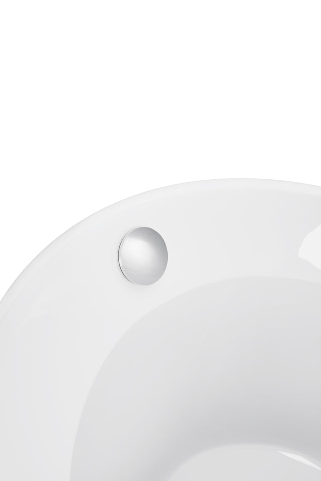 61" 100% Acrylic Freestanding Bathtub，Contemporary Soaking Tub，white Bathtub