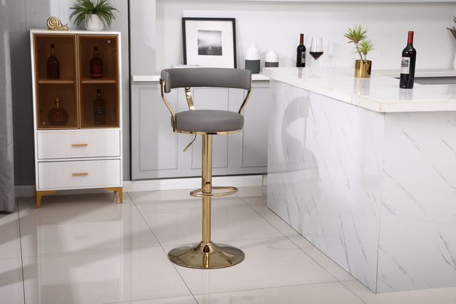 Bar Stools with Back and Footrest Counter Height Dining Chairs (1PCS/CTN)