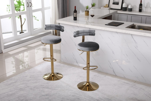 Bar Stools with Back and Footrest Counter Height Dining Chairs (2PCS/CTN)