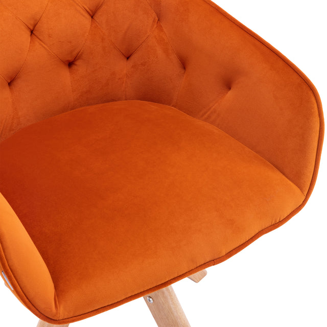 COOLMORE Solid Wood Tufted Upholstered Armless  home office  chair