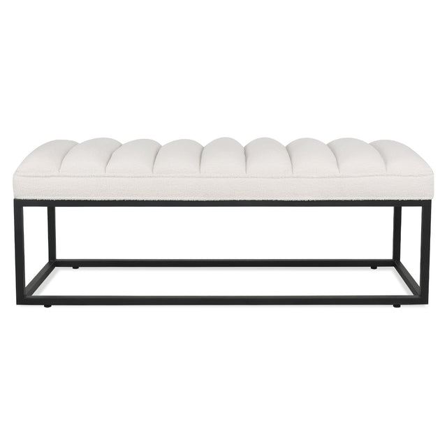 Metal Base Upholstered Bench for Bedroom for Entryway