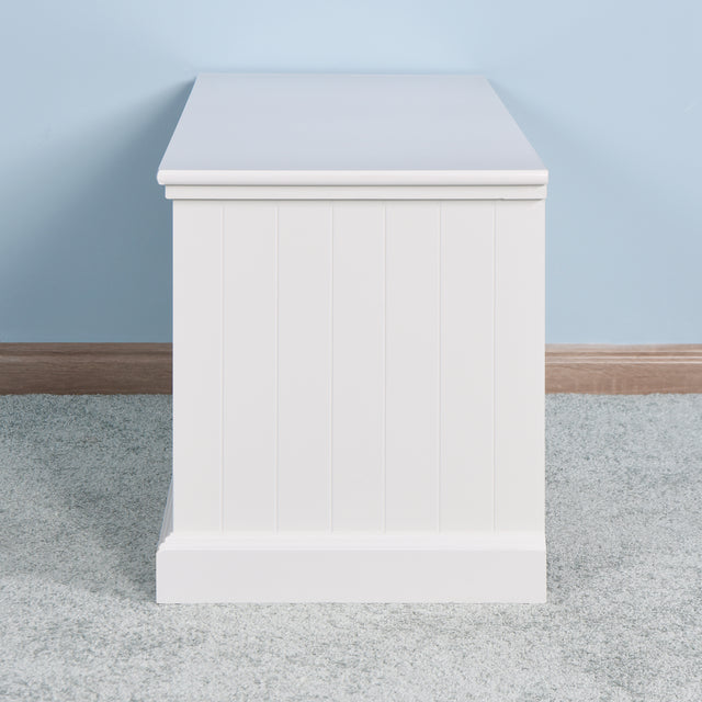 Living Room Wooden White TV Cabinet with 2 Drawers