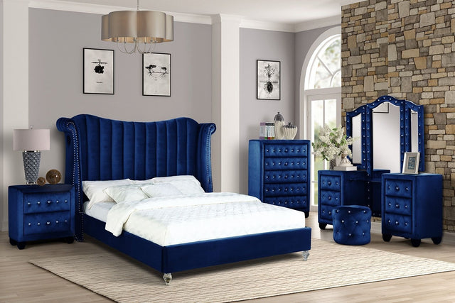 Tulip Queen Bed in Blue