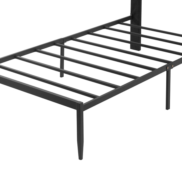 B113 Twin bed, Beautiful headboard with buttons  Strong iron frame with high temperature paint