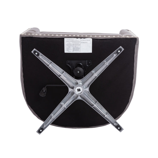 COOLMORE  Swivel  Barrel chair living room chair with nailheads and Metal base