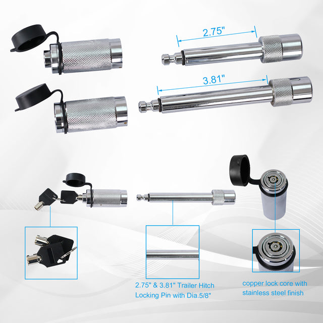 Alu Adjustable Trailer Drop Hitch,2inch receiver,6 inch adjustable