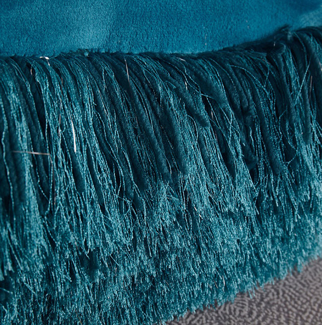 "Decorative" Shaggy Pillow with Lurex (18-in x 18-in)