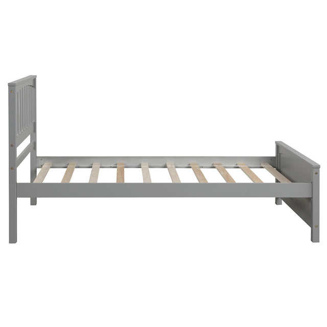Wood Platform Bed Twin size Platform Bed, Gray
