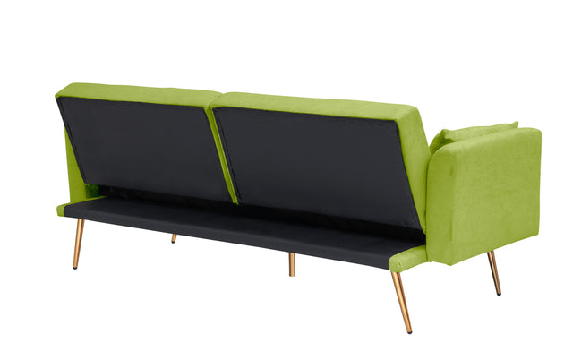 ETA 2022-02-21Cotton living room sofa. Rose metal feet convertible bed folds