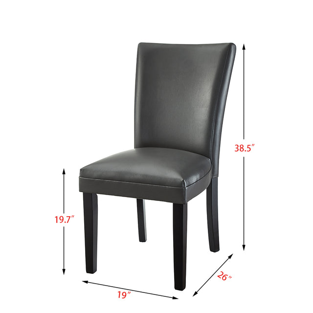 Dining chair (grey breathing leather)